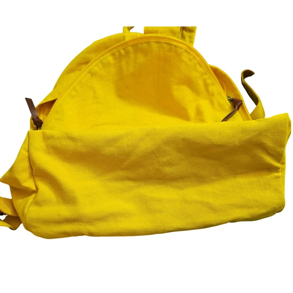 Polo‎ Ralph Lauren Yellow Backpack Canvas Blue Pony Embroidered Unisex New